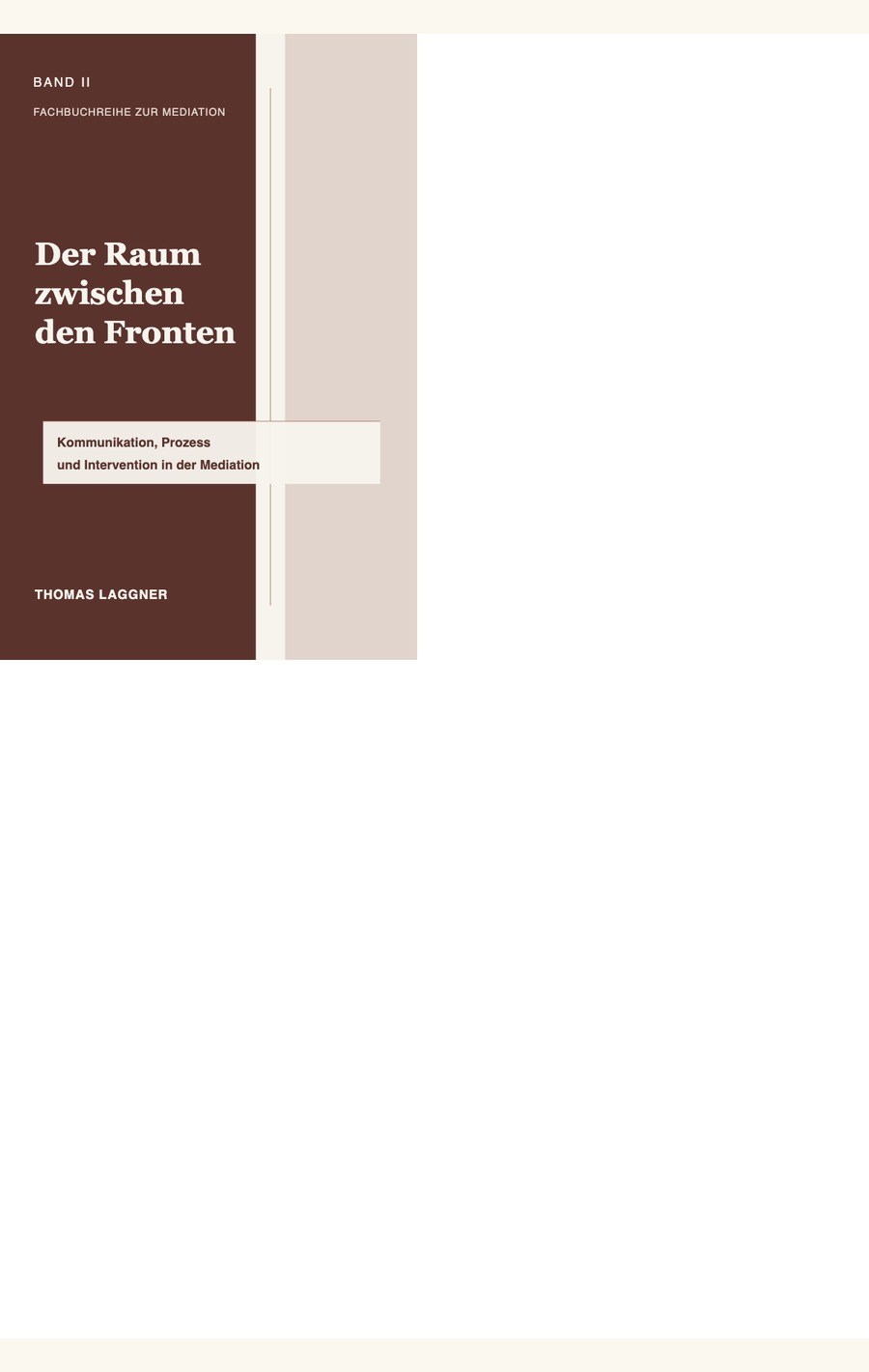 Cover: Der Raum zwischen den Fronten