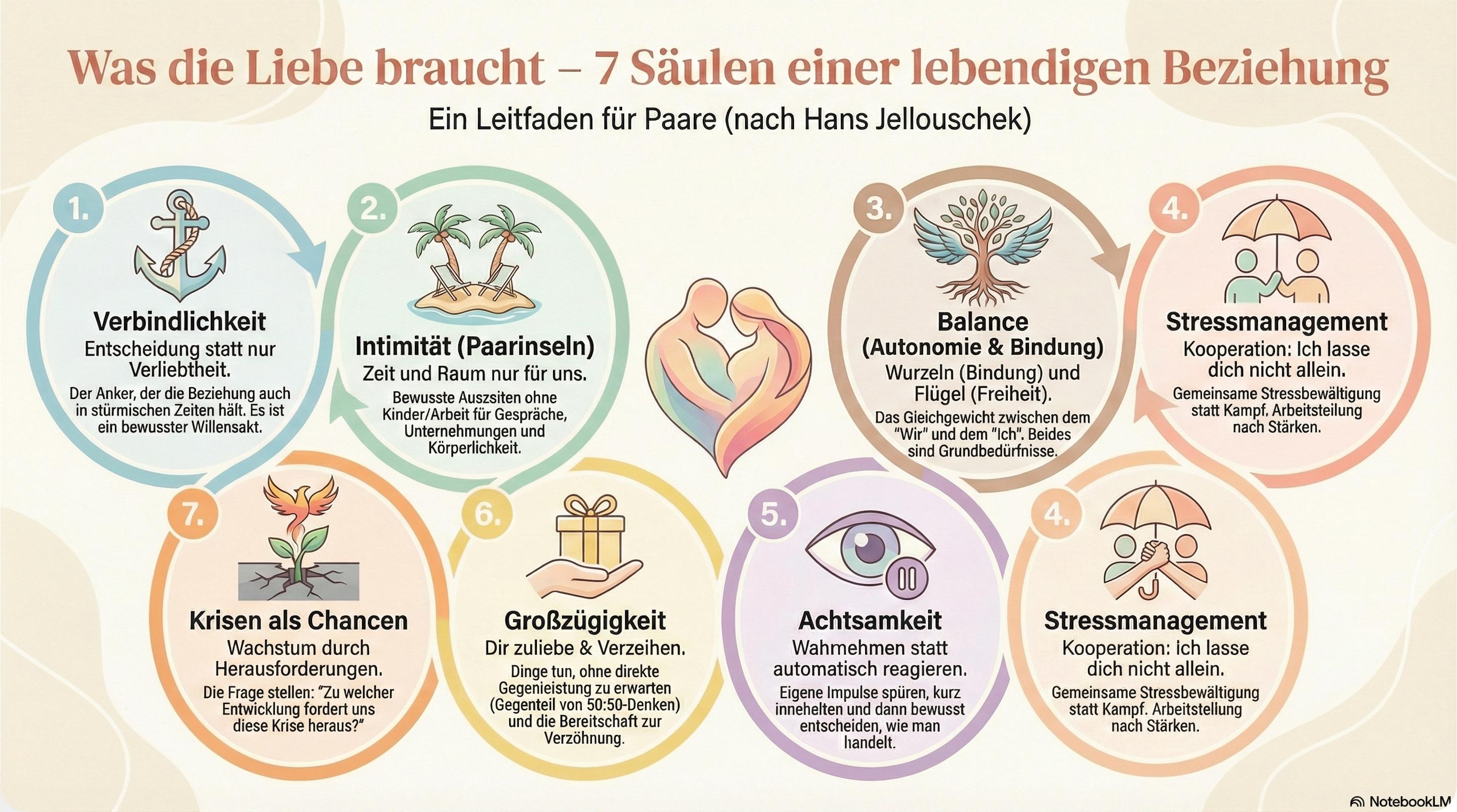 Was die Liebe braucht - sieben Säulen einer lebendigen Beziehung.